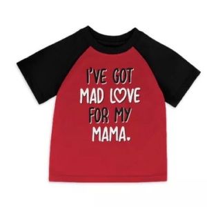 Toddler Boys 12m or 18m Valentines ‘I’ve Got Mad Love for My Mama’ Tee New ❤️